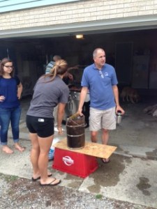 Taking Turns Cranking Ice Cream